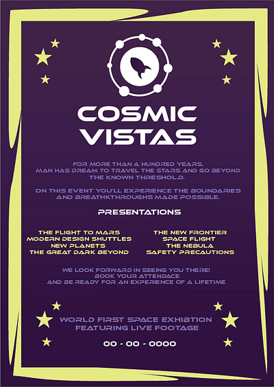 Cosmic Vistas - Design Brief branding graphic design logo