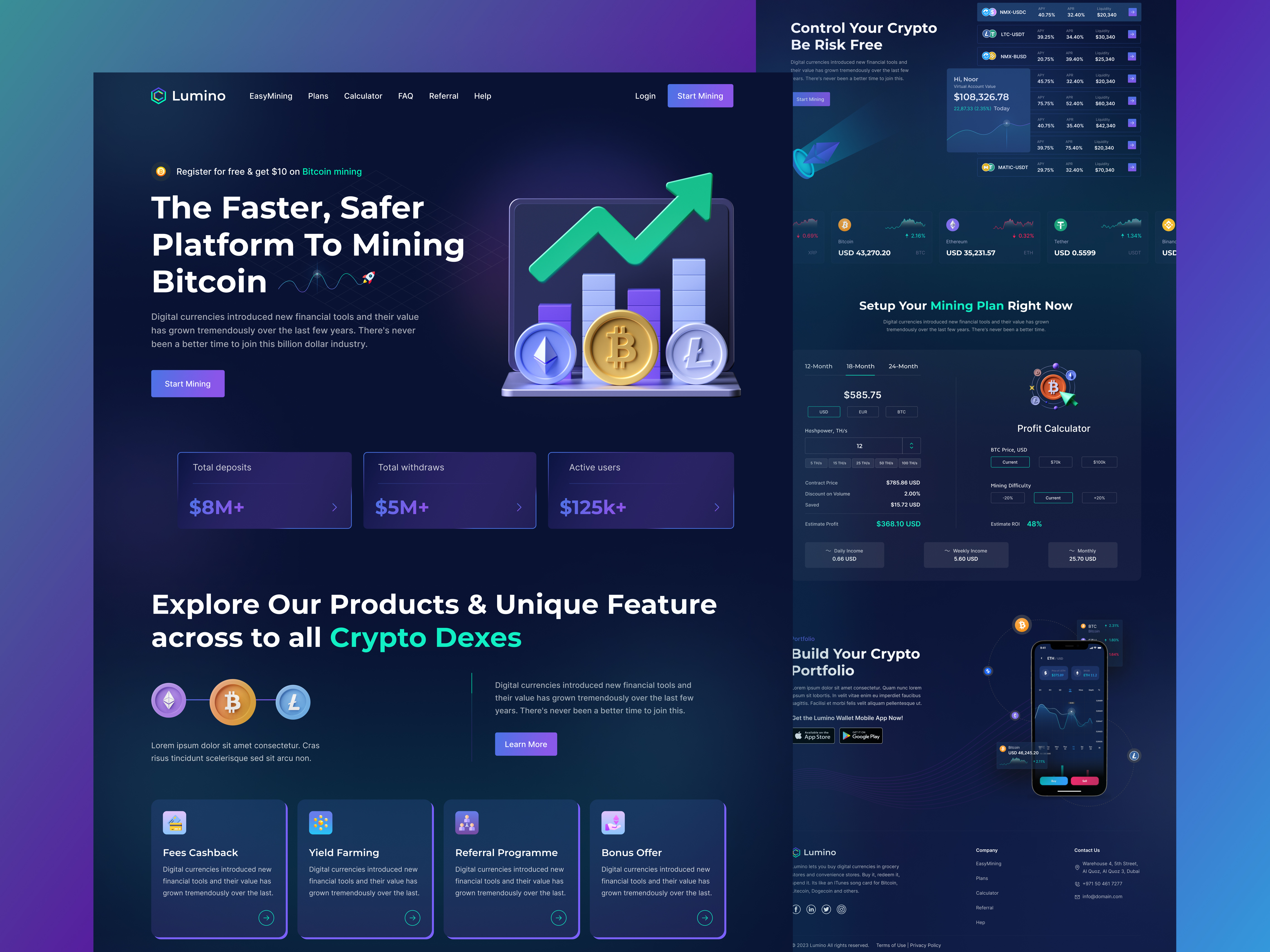 Example of Crypto Landing Page Design
