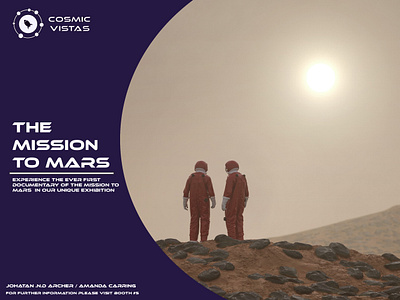 Cosmic Vistas - Design Brief exhibition graphic design logo space