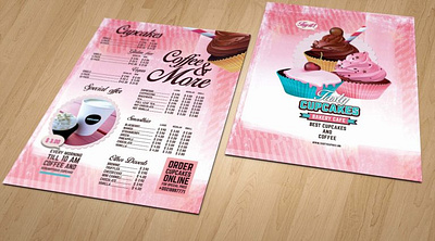 Cup Cake Menu cup cake menu graphic folks graphic folks menu design