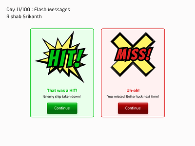 Day 11/100: Flash Messages design flash message ui