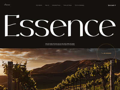 Elegance - a premium winery site design grape minimalism premium ui ux webdesign website winary wine