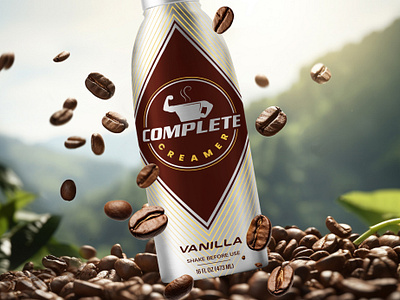 Coffee Creamer branding coffee creamer design emballage graphic design gym high protein label logo packaging