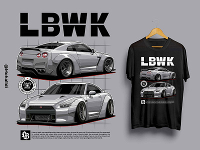 LBWK R35 car tshirt lbwk liberty walk r35