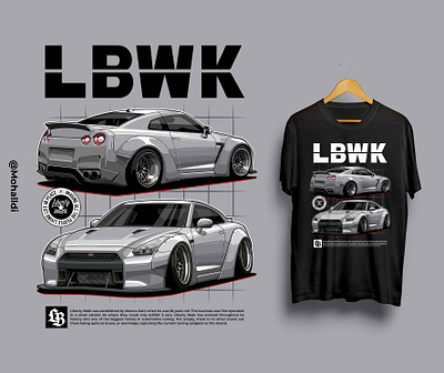 LBWK R35 car tshirt lbwk liberty walk r35