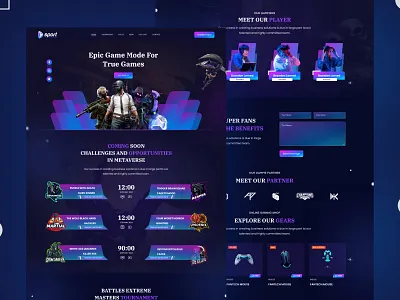Tournament website landing page design ui app design game design game tournament gaming app gaming tamplate gaming website landing page sports app sports tournament sports website tournament app tournament website web app web design website website design website designer website ui