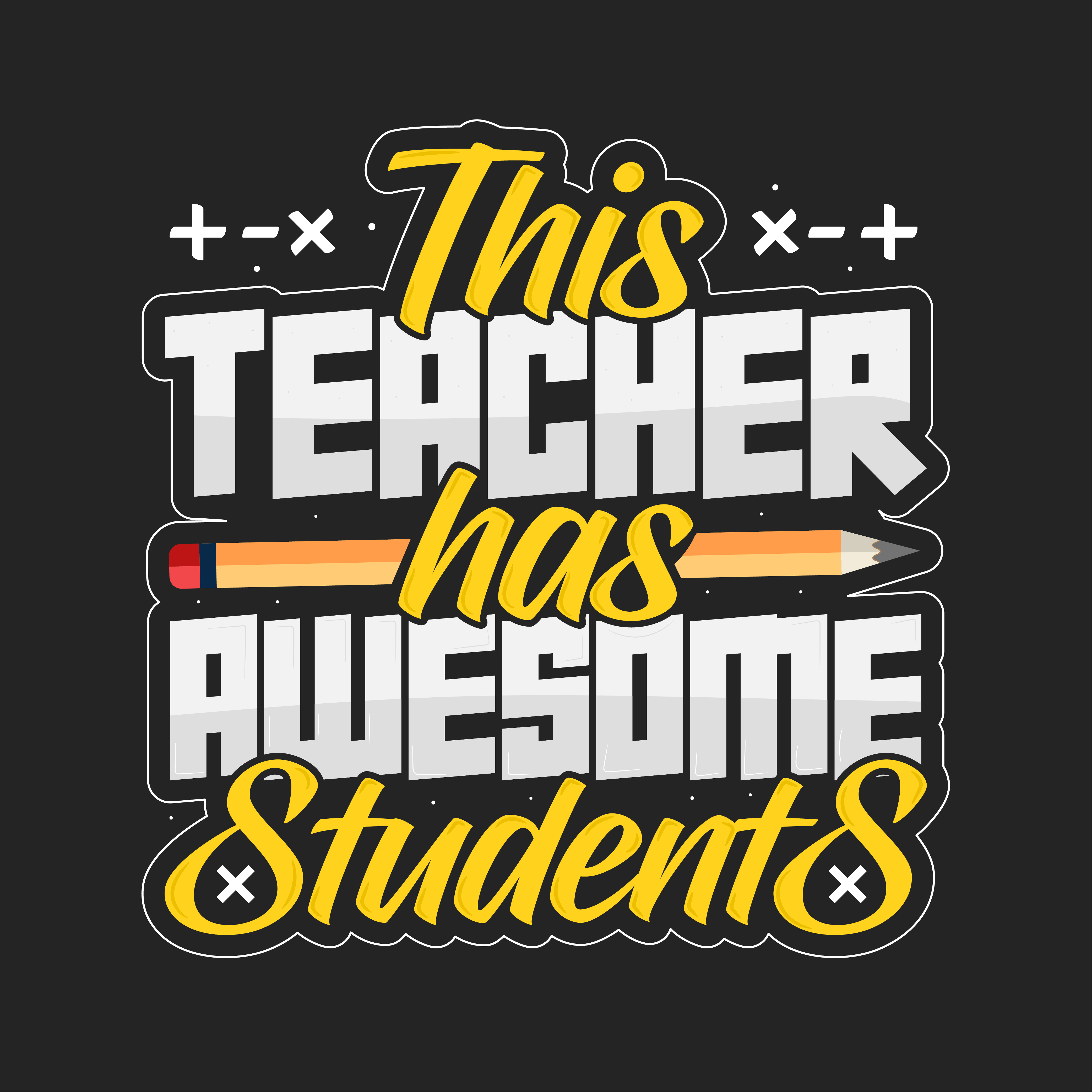 T-shirt design for TEACHER. 3d branding design graphic design illustration logo shirt t shirt teacher teaching tshirt tshirt tshirt design vectplus