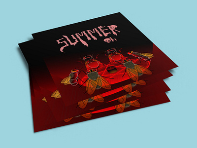 Summer oh Vinyl branding flies graphic design illustration ritual satanic