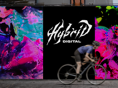 Hybrid Digital Viz.1 art cyclist dynamic eco fluid graphic key mixmedia moder newschool painting typography urban vibrant visual vivid