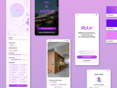 RUUV - Rental Mobile App Design branding graphic design logo typography ui ux