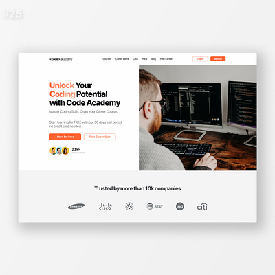 Learning Platform Web UI Design Concept design figma ui website