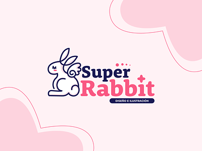 Super Rabbit Logo branding graphic design logo
