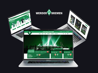 Football Club Home Page ( Werder Bremen ) 3d branding graphic design ui