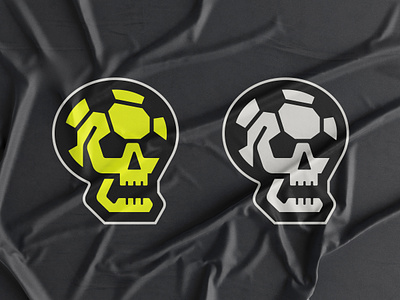 Skullball app ball brand branding fan fanbase football hexagon jaw logo mascot media network pentagon skull soccer social sports sticker symbol