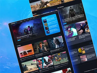 Game News Portal UI Design interaction design interface design news portal news site portal ui ui design uiux user interface ux web portal website design