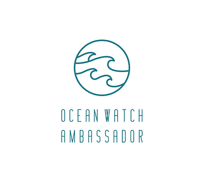 Ocean Watch Ambassador branding corporate identity graphic design light logo line logo logo sea wave logo