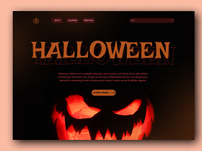 Concept for Halloween design halloween homepage main page ui webdesign