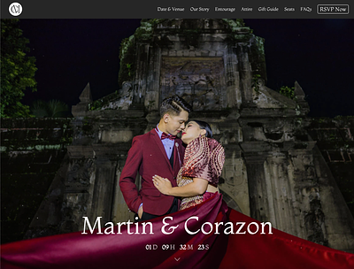 Wedding Website design framer landing page no code ui web design wedding