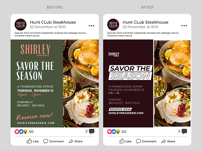 Restaurant social media post design for Client branding graphic design restaurant social media post design