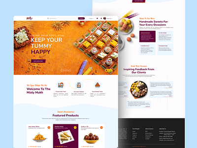 Sweet Shop Website Home Page UI Design figma home page interaction design interface design landing page ui uiux user interface ux website design