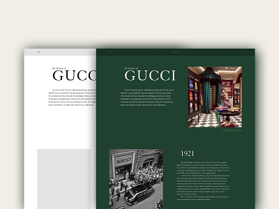 Prototype | Longread About GUCCI History #3 concept design longread prototype ui webdesign