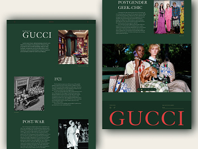 Longread About GUCCI History #4 concept design longread ui webdesign