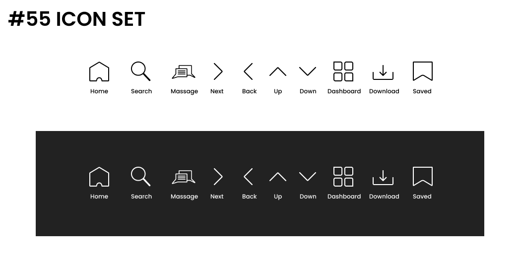 #55 ICON SET by Reisky Khoelius on Dribbble