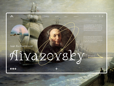 Aivazovsky Ivan aivasovsky artists design gallery graphic design landig page landing minimalism museum painter ui музей художник