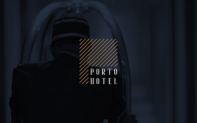 Porto Hotel Branding blue branding design gold graphic design hotel logo logo design porto