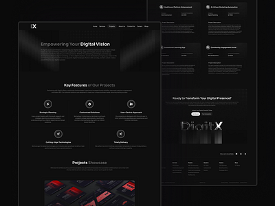 Projects / Our Works Page Design of Digital Agency Portfolio agency black business company creative dark design information modern new our portfolio our projects our works portfolio projects template ui web website works