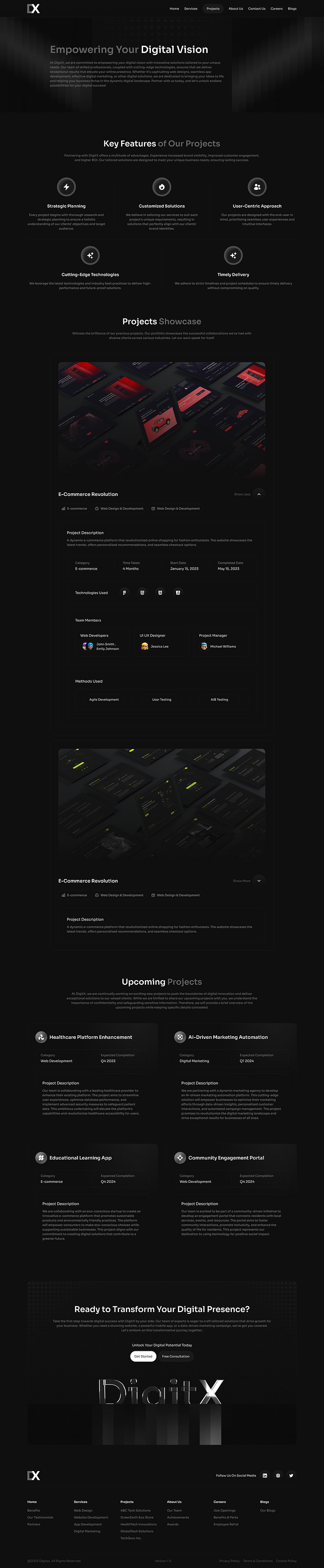 Projects / Our Works Page Design of Digital Agency Portfolio by Produce ...