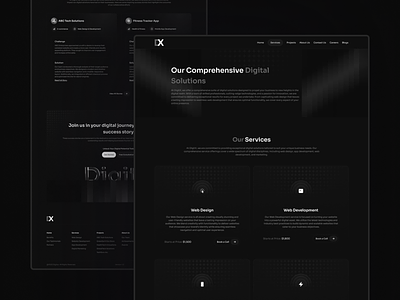 Our Services Page Design of Digital Agency Portfolio Website agency black business company creative dark design modern new our services our services page page service service page services services page template ui web website