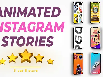 Animated Instagram Stories after effects animated animation branding design instagram motion graphics reels social media stories story