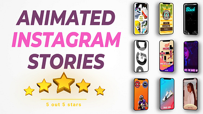 Animated Instagram Stories after effects animated animation branding design instagram motion graphics reels social media stories story