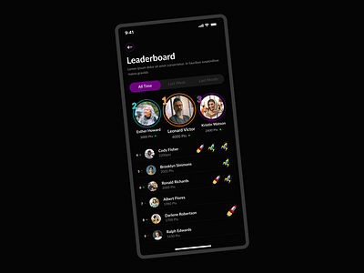 Day 19 of 100: Leaderboard UI Design design ui uidesign uiux ux