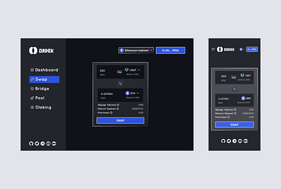 Ordek Dex Responsive Design crypto dex ui user interface web design web3