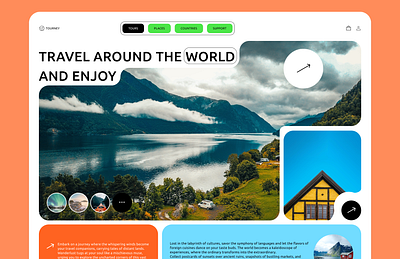 Travelling Home Page design design ui home page landing page modern norway travel ui ux web app web design world