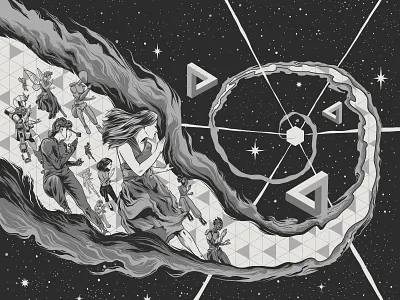 Dancing Through Dimensions (MDLab Capabilities) avatar illustration motion cature multi dimension space spiral vfx