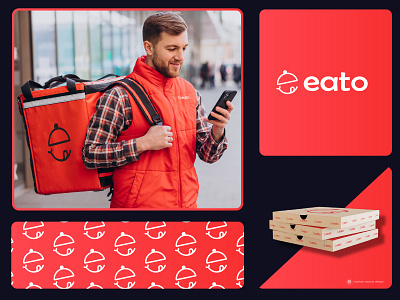 Eato- Food Delivery Logo and Branding Design brand branding creative logo design fast food food food delivery branding food delivery logo food delivery visual identity food delivery app graphic design identity modern logo startup visual