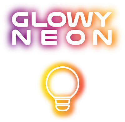GLOWY NEON LOGO + ICON branding graphic design light effect logo