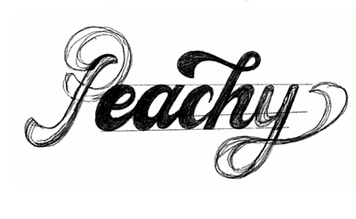 Peachy — Custom hand-lettering process calligraphy hand lettering lettering peachy text type typography wordmark