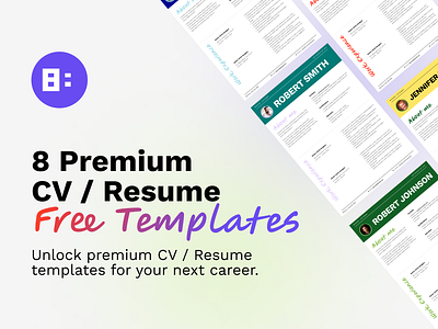 Free CV / Resume Templates cv figma template free free figma free template freebies resume