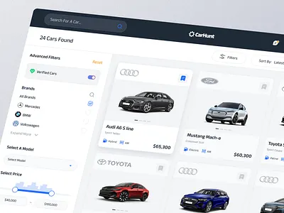 Car Marketplace Web App app car clean concept design marketplace mobile ui ux web website