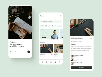Online Course App app courses design graphic design interface learning learning app minimal mobile app mobile app design onboarding online courses app product design ui ui design ui ux ui ux design user interface ux ux design