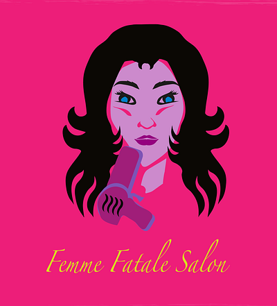 Femme Fatale Hair Salon branding graphic design typography