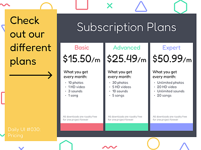 Daily UI #030: Pricing daily ui figma graphic design pricing ui