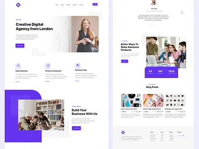 Design Agency UI Website agency design digital landingpage portfolio ui website work