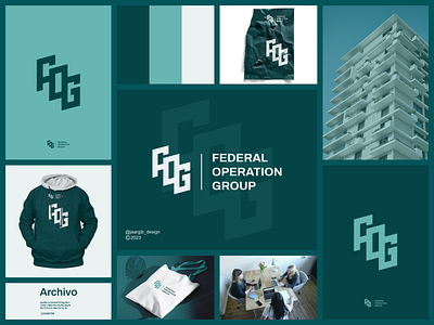 FOG Monogram logo apparel blue branding design federal fog graphic design group illustration logo monogram operation vector