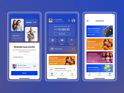 Caixa Tem | UX/UI Design app bank login ui ux