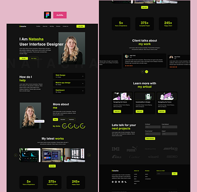 User Interface Designer portfolio website branding graphic design landing page ui user interface website